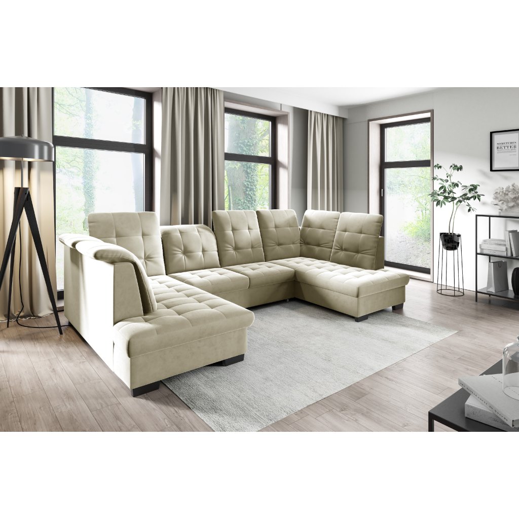 Rohová sedací souprava LAO U – pohled zepředu