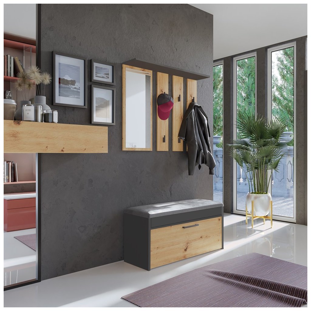 Předsíňová sestava PARMA - věšák a zrcadlo