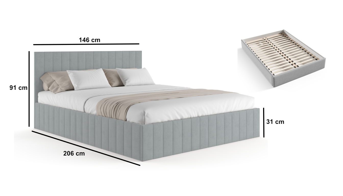 Schéma rozměrů linda 140