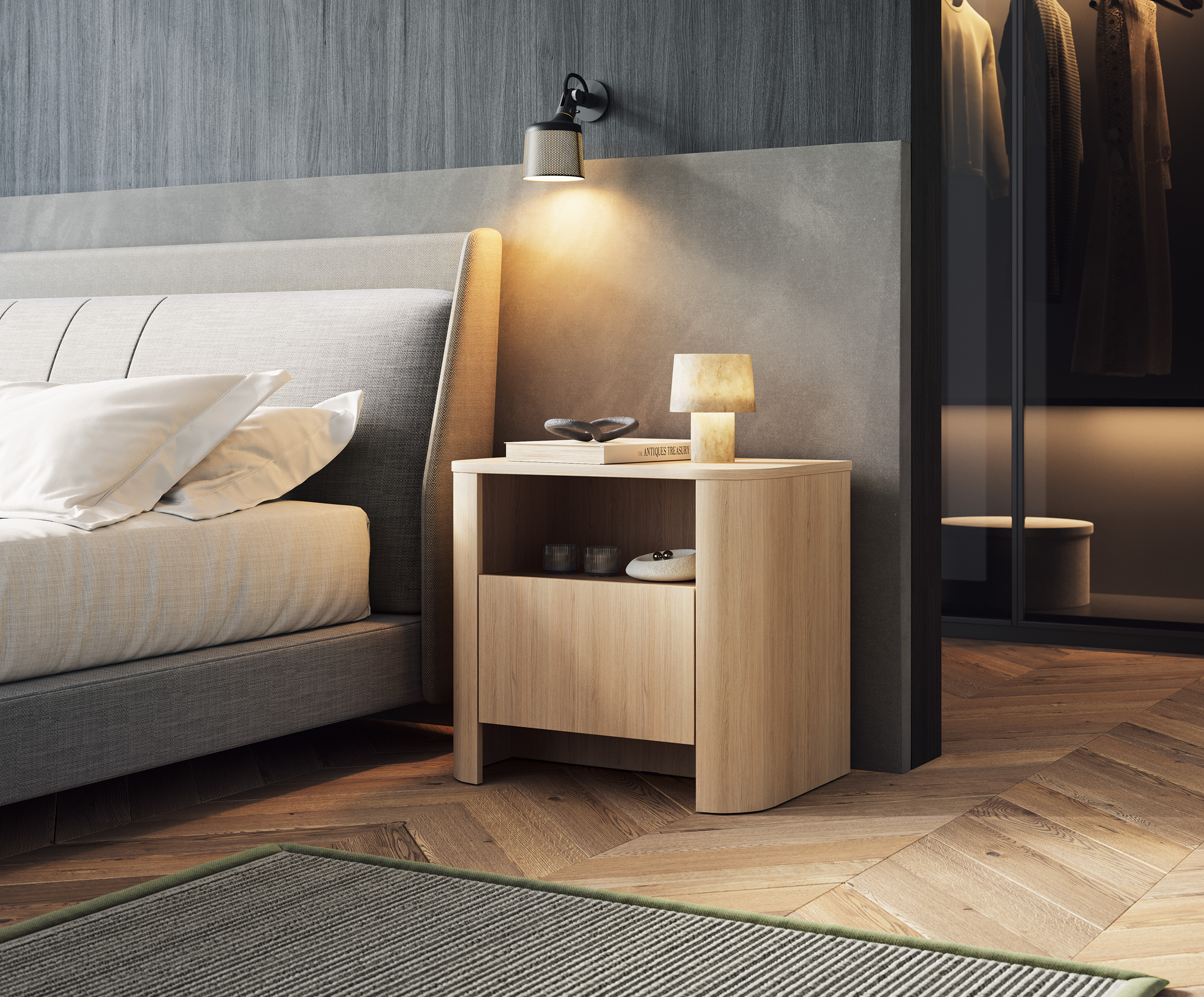 Rohová sedací souprava LAO U – pohled zepředu