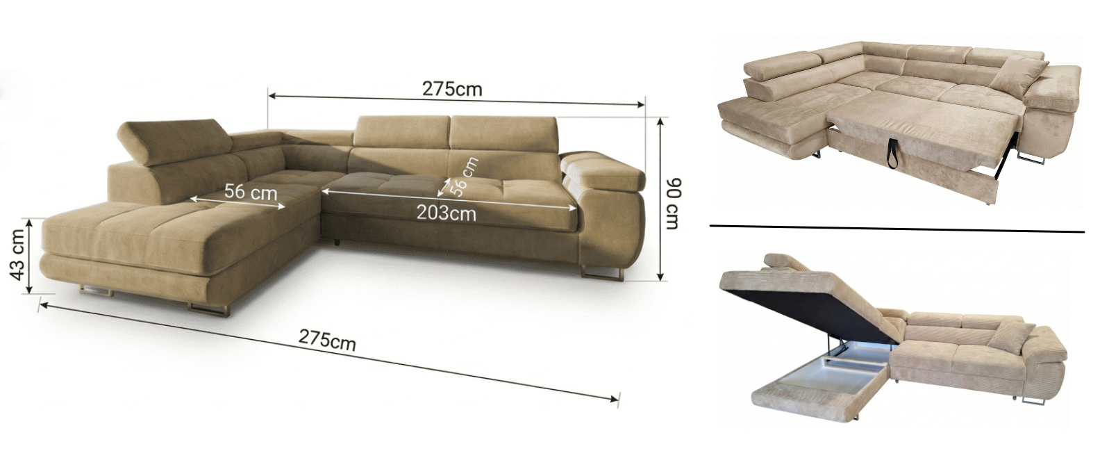 Schéma rozměrů Silvette