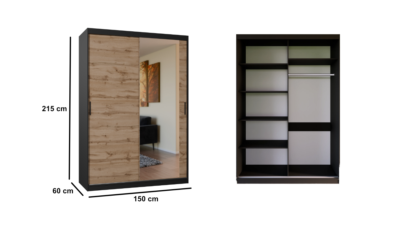 Schéma rozměrů montaire