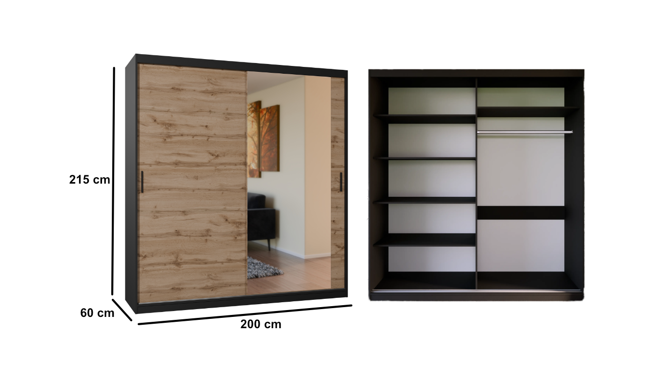 Schéma rozměrů montaire