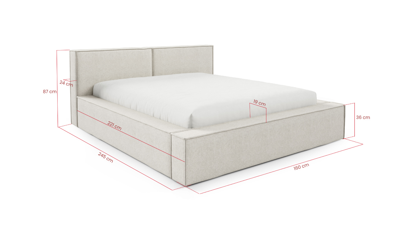 Schéma rozměrů dahlia